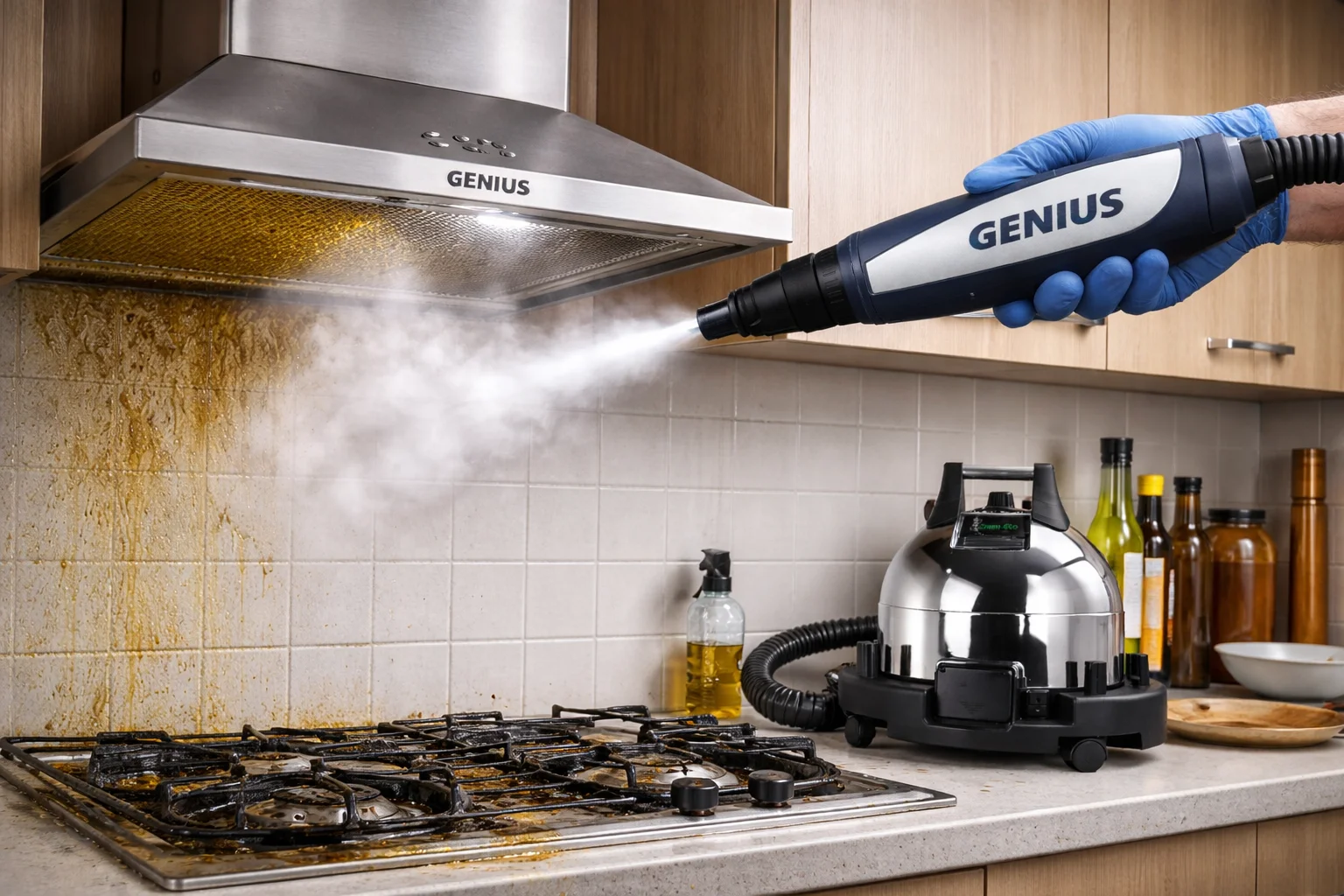 Kitchen grease keeps returning even after cleaning? Learn why it happens in Israeli homes, what doesn’t work, and how Green Cleaner removes grease deeply using the GENIUS steam system. Free home demonstration.